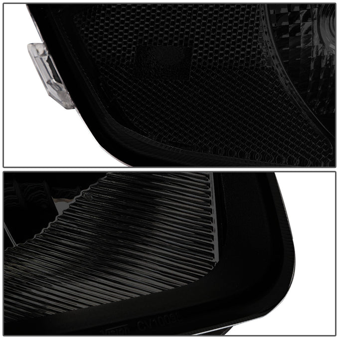 D-Motoring - Headlights - Smoked Lens - Clear Corner - Plug-n-Play - Pair - 03-05 Chevrolet Cavalier - 3