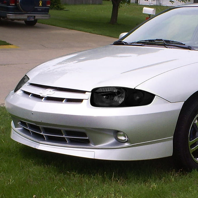 D-Motoring - Headlights - Smoked Lens - Clear Corner - Plug-n-Play - Pair - 03-05 Chevrolet Cavalier - 5