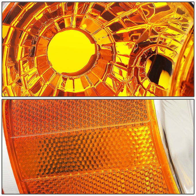 D-Motoring - Headlights - Chrome Housing - Amber Corner - Plug-n-Play - Pair - Chevrolet Cobalt / Pontiac G5 / Pontiac Pursuit - 3