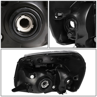 D-Motoring - Headlights - Black Housing - Clear Corner - Plug-n-Play - Pair - 05-09 Chevrolet Equinox - 5