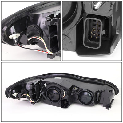D-Motoring - Headlights - Chrome Housing - Clear Corner - Plug-n-Play - Pair - 00-05 Chevy Monte Carlo - 6