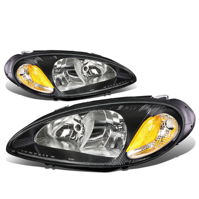 D-Motoring - Headlights - Black Housing - Amber Corner - Plug-n-Play - Pair - Chrysler PT Cruiser - 1