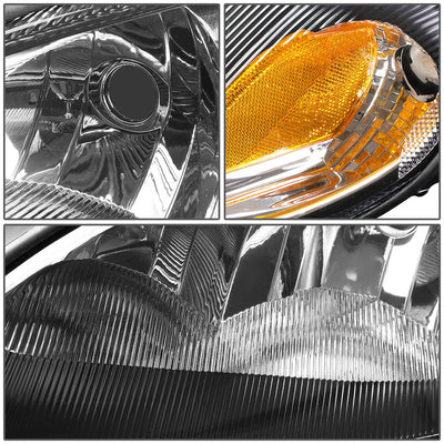 D-Motoring - Headlights - Black Housing - Amber Corner - Plug-n-Play - Pair - Chrysler PT Cruiser - 3