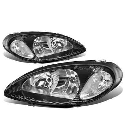 D-Motoring - Headlights - Black Housing - Clear Corner - Plug-n-Play - Pair - Chrysler PT Cruiser - 1