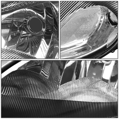 D-Motoring - Headlights - Black Housing - Clear Corner - Plug-n-Play - Pair - Chrysler PT Cruiser - 3
