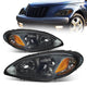 01-05 Chrysler PT Cruiser Headlights - Smoked Housing - Smoked Lens - Amber Corner - Plug-n-Play - Pair