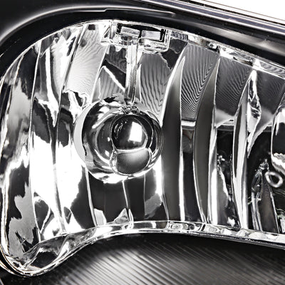 D-Motoring - Headlights - Black Housing - Clear Lens - Clear Corner - Plug-n-Play - Pair - Chrysler Sebring Convertible , Sedan / Dodge Stratus Sedan - 3