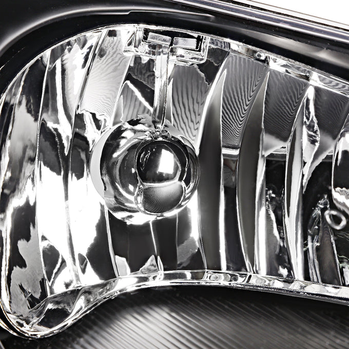 D-Motoring - Headlights - Black Housing - Clear Lens - Clear Corner - Plug-n-Play - Pair - Chrysler Sebring Convertible , Sedan / Dodge Stratus Sedan - 3