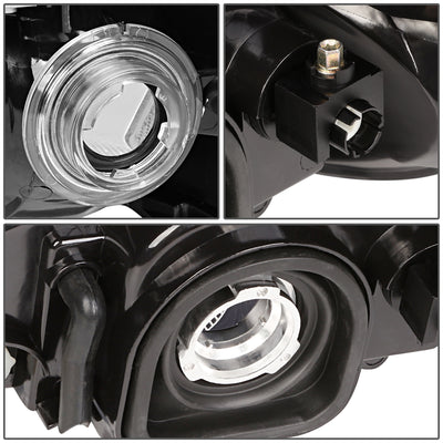 D-Motoring - Headlights - Chrome Housing - Clear Lens - Clear Corner - Plug-n-Play - Pair - Chrysler Sebring Convertible , Sedan / Dodge Stratus Sedan - 3