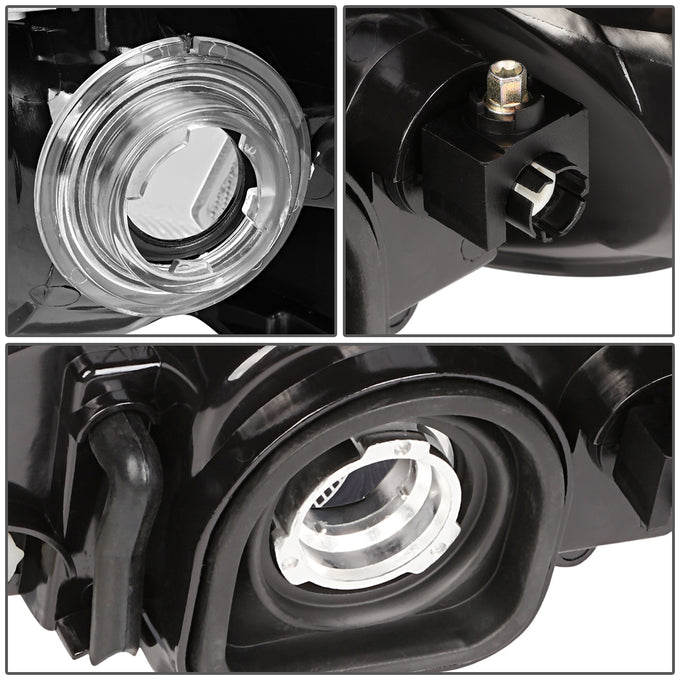 D-Motoring - Headlights - Chrome Housing - Clear Lens - Clear Corner - Plug-n-Play - Pair - Chrysler Sebring Convertible , Sedan / Dodge Stratus Sedan - 3