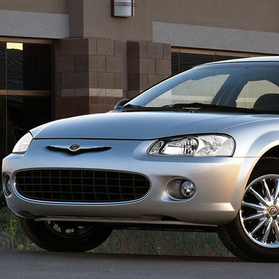 D-Motoring - Headlights - Chrome Housing - Clear Lens - Clear Corner - Plug-n-Play - Pair - Chrysler Sebring Convertible , Sedan / Dodge Stratus Sedan - 4