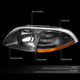 D-Motoring - Headlights - Black Housing - Clear Lens - Amber Corner - Plug-n-Play - Pair - 99-03 Ford Windstar - 2