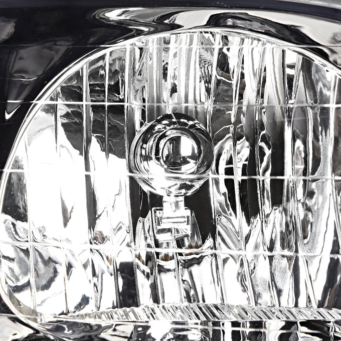 D-Motoring - Headlights - Chrome Housing - Amber Corner - Plug-n-Play - Pair - 99-03 Ford Windstar - 3