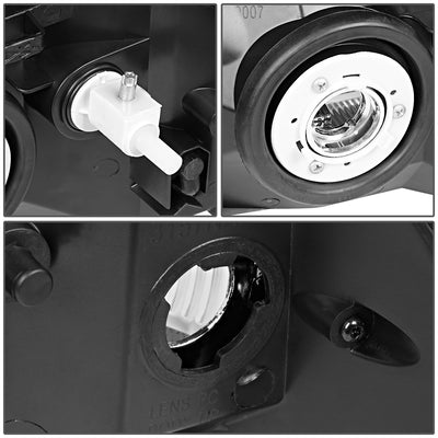 D-Motoring - Headlights - Smoked Housing - Smoked Lens - Clear Corner - Plug-n-Play - Pair - 99-03 Ford Windstar - 5