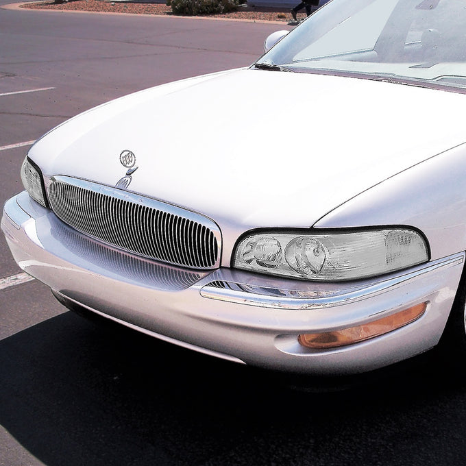 D-Motoring - Headlights - Chrome Housing - Clear Lens - Clear Corner - Plug-n-Play - Pair - 97-05 Buick Park Avenue - 7