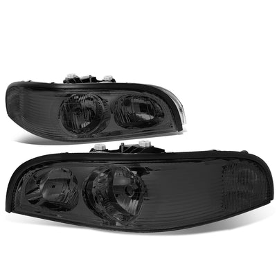 D-Motoring - 97-05 Buick Park Avenue Headlights - Smoked Lens - Clear Corner - Plug-n-Play - Pair - 1