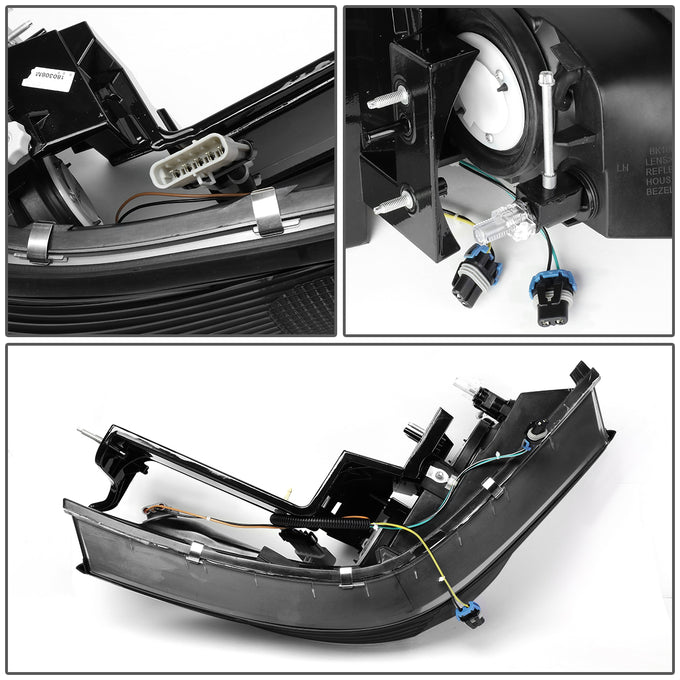 D-Motoring - 97-05 Buick Park Avenue Headlights - Smoked Lens - Clear Corner - Plug-n-Play - Pair - 5