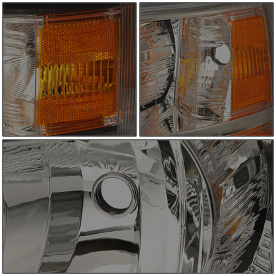D-Motoring - Headlights - Smoked Lens - Amber Corner - Plug-n-Play - Pair - Chevy Silverado 1500 / 2500 /3500 & HD Models - 4