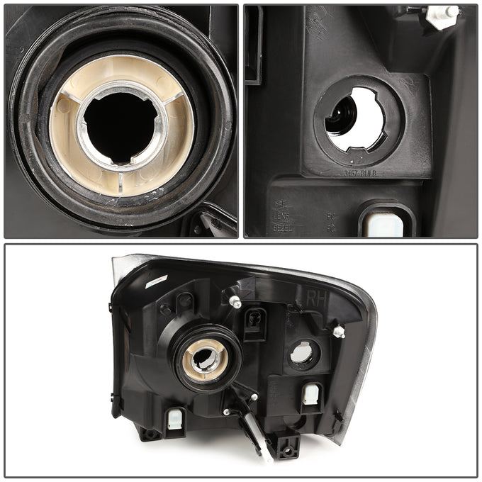 D-Motoring - Headlights - Black Housing - Amber Corner - Plug-n-Play - Pair - 04-06 Dodge Durango - 5