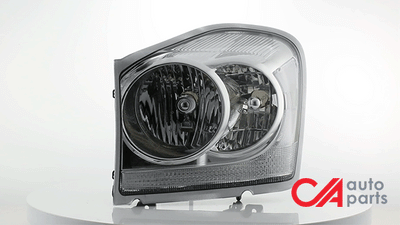 D-Motoring - Headlights - Chrome Housing - Clear Lens - Clear Corner - Plug-n-Play - Pair - 04-06 Dodge Durango - 2