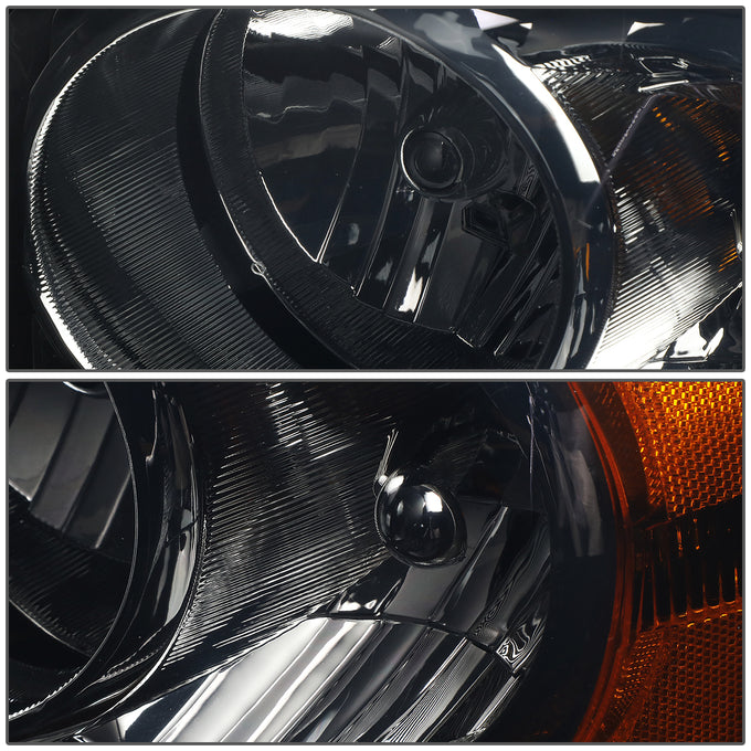 D-Motoring - Headlights - Smoked Lens - Amber Corner - Plug-n-Play - Pair - 04-06 Dodge Durango - 3