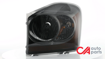 D-Motoring - Headlights - Smoked Lens - Amber Corner - Plug-n-Play - Pair - 04-06 Dodge Durango - 2