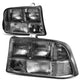 D-Motoring - Headlights - Black Housing - Clear Corner - Plug-n-Play - Pair - GMC Sonoma / Jimmy / Oldsmobile Bravada - 1