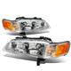 D-Motoring - Headlights - Chrome Housing - Amber Corner - Plug-n-Play - Pair - 94-97 Honda Accord - 1