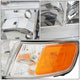D-Motoring - Headlights - Chrome Housing - Amber Corner - Plug-n-Play - Pair - 94-97 Honda Accord - 3