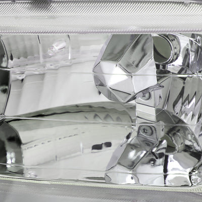 D-Motoring - Headlights - Chrome Housing - Clear Lens - Clear Corner - Plug-n-Play - Pair - 94-97 Honda Accord - 3