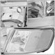 D-Motoring - Headlights - Chrome Housing - Clear Lens - Clear Corner - Plug-n-Play - Pair - 94-97 Honda Accord - 4