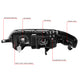 D-Motoring - 94-97 Honda Accord Headlights - Chrome Housing - Smoked Lens - Amber Corner - Plug-n-Play - Pair - 6