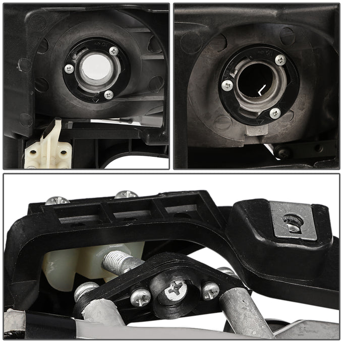 D-Motoring - 94-97 Honda Accord Headlights - Chrome Housing - Smoked Lens - Clear Corner - Plug-n-Play - Pair - 5