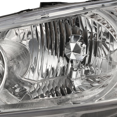 D-Motoring - Headlights - Chrome Housing - Amber Corner - Plug-n-Play - Pair - 04-05 Honda Civic 2/4 Door Models - 3