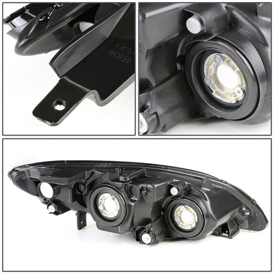 D-Motoring - Headlights - Chrome Housing - Amber Corner - Plug-n-Play - Pair - 04-05 Honda Civic 2/4 Door Models - 5