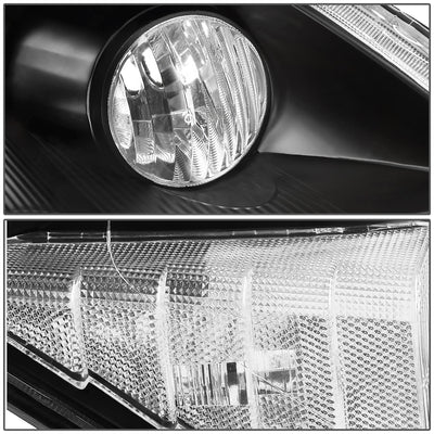 D-Motoring - Headlights - Black Housing - Clear Lens - Clear Corner - Plug-n-Play - Pair - 07-11 Honda CRV - 4