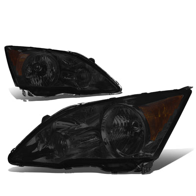 D-Motoring - Headlights - Smoked Lens - Amber Corner - Plug-n-Play - Pair - 07-11 Honda CRV - 1