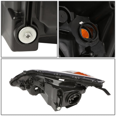 D-Motoring - Headlights - Smoked Lens - Amber Corner - Plug-n-Play - Pair - 07-11 Honda CRV - 4