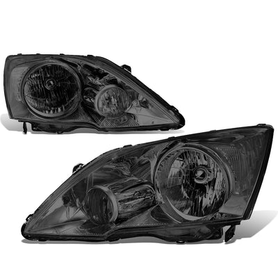 D-Motoring - Headlights - Smoked Lens - Clear Corner - Plug-n-Play - Pair - 07-11 Honda CRV - 1