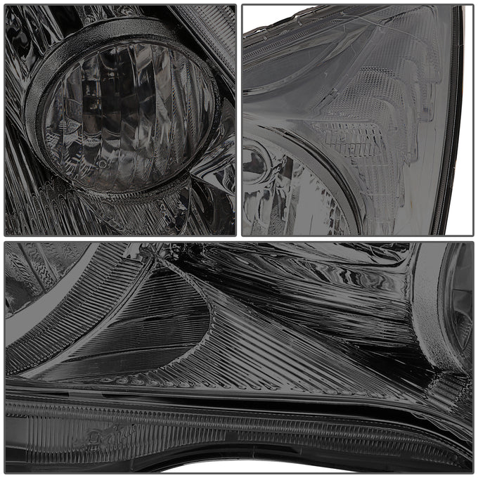 D-Motoring - Headlights - Smoked Lens - Clear Corner - Plug-n-Play - Pair - 07-11 Honda CRV - 3