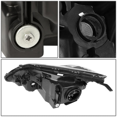 D-Motoring - Headlights - Smoked Lens - Clear Corner - Plug-n-Play - Pair - 07-11 Honda CRV - 4