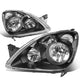D-Motoring - Headlights - Black Housing - Smoked Lens - Clear Corner - Plug-n-Play - Pair - 05-06 Honda CRV - 1