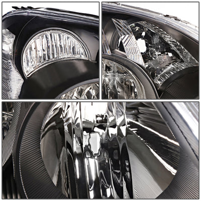 D-Motoring - Headlights - Black Housing - Smoked Lens - Clear Corner - Plug-n-Play - Pair - 05-06 Honda CRV - 4