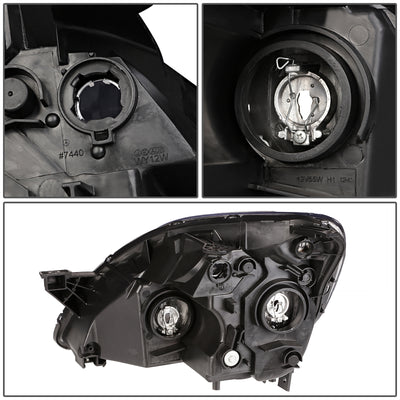 D-Motoring - Headlights - Black Housing - Smoked Lens - Clear Corner - Plug-n-Play - Pair - 05-06 Honda CRV - 5