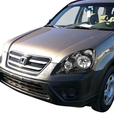D-Motoring - Headlights - Black Housing - Smoked Lens - Clear Corner - Plug-n-Play - Pair - 05-06 Honda CRV - 6