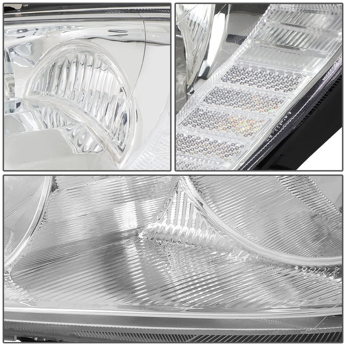D-Motoring - Headlights - Chrome Housing - Clear Corner - Plug-n-Play - Pair - 05-06 Honda CRV - 3