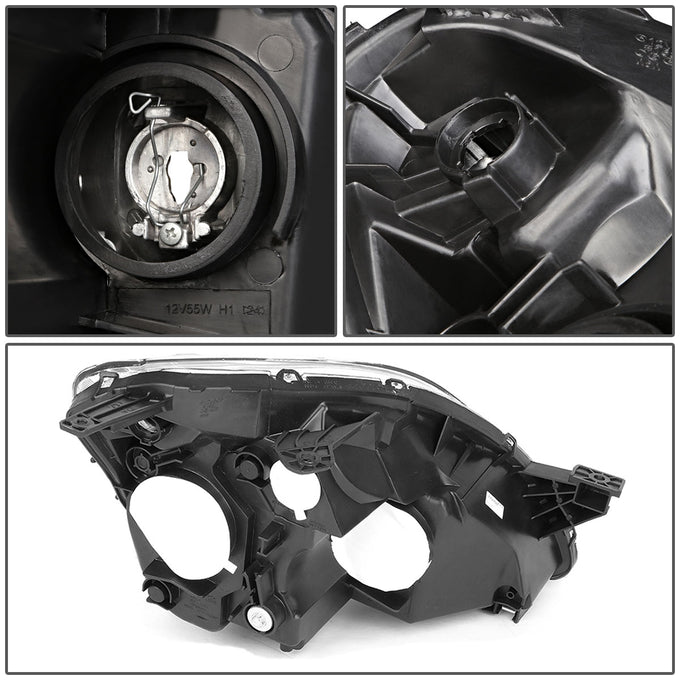 D-Motoring - Headlights - Smoked Lens - Clear Corner - Plug-n-Play - Pair - 05-06 Honda CRV - 5