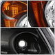 D-Motoring - Headlights - Black Housing - Amber Corner - Plug-n-Play - Pair - 02-04 Honda CR-V - 4