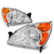 D-Motoring - Headlights - Chrome Housing - Amber Corner - Plug-n-Play - Pair - 02-04 Honda CR-V - 1