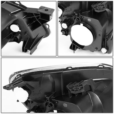D-Motoring - Headlights - Chrome Housing - Clear Lens - Clear Corner - Plug-n-Play - Pair - 02-04 Honda CR-V - 3